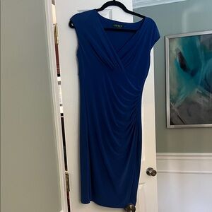 Lauren Ralph Lauren Asymmetrical Dress in Deep Blue